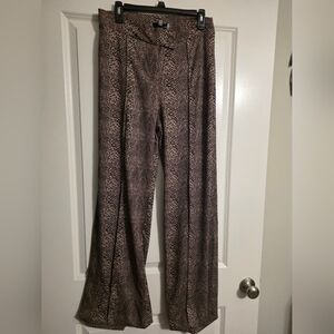 Fashion Nova Brown Leopard Print Wide Leg Pants